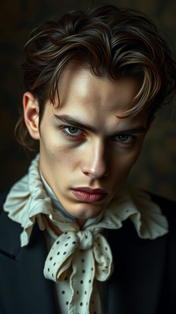 Edgy Male Portrait in Surreal Editorial Style