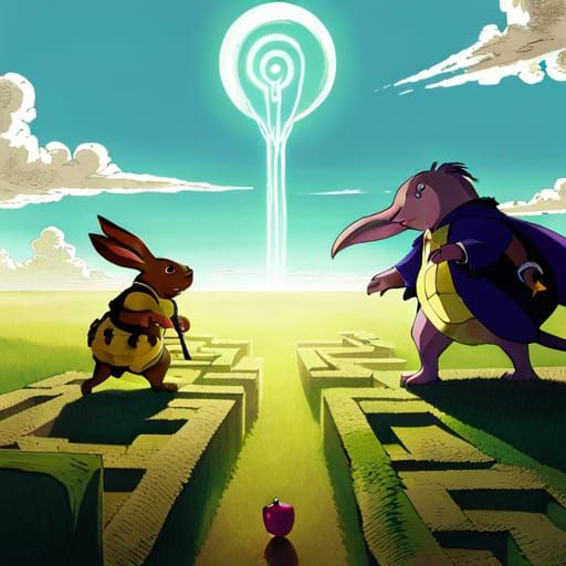 Hare, Tortoise, and Minotaur Maze Race