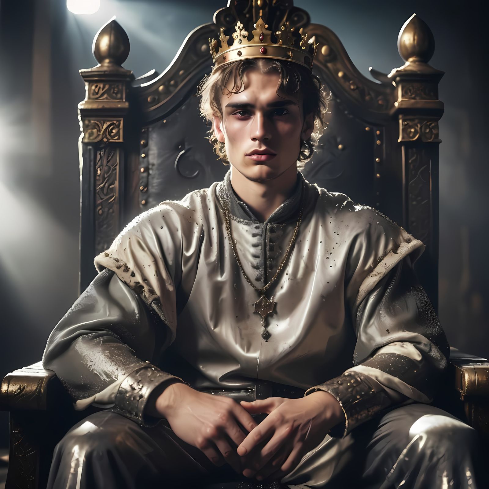 Chav King: A High-Fashion Portrait in Medieval Style