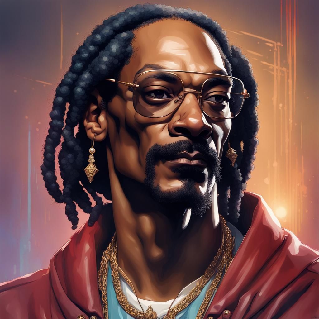 Snoop Dogg Texting: Realistic 8K Portrait