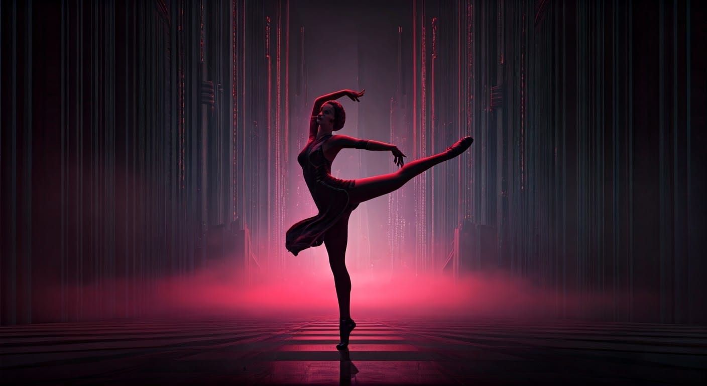 Dystopian Femme Fatale in Retrofuturistic Metropolis