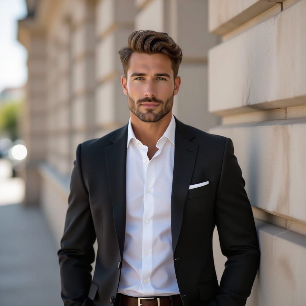 Confident Executive Portrait in Realistic Style