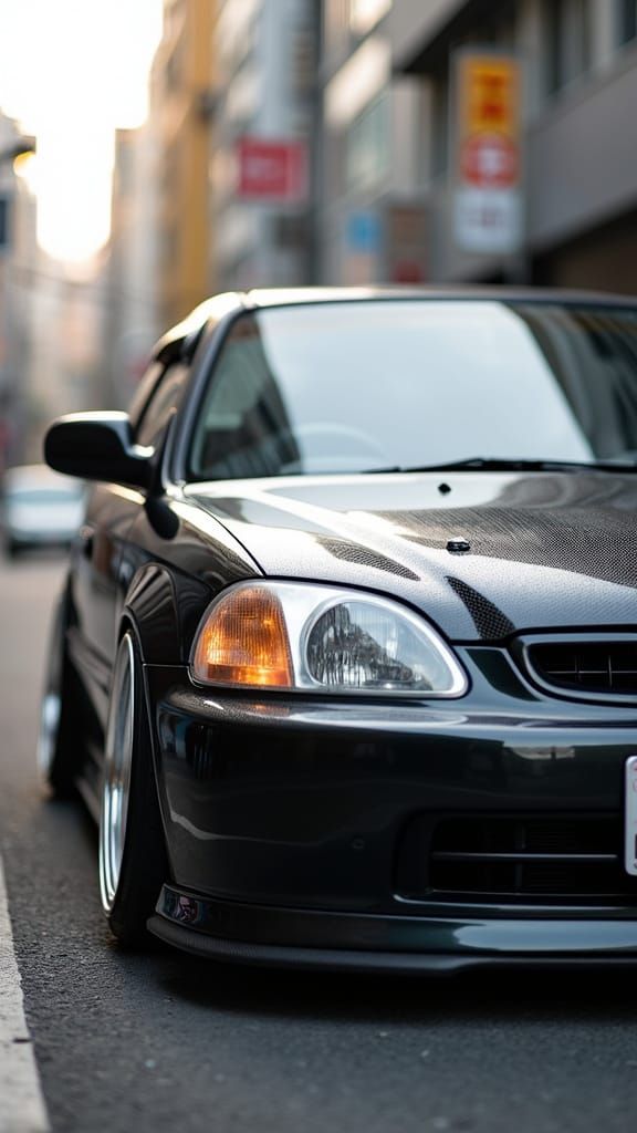 Honda Civic EG6 on Urban Street in Japan
