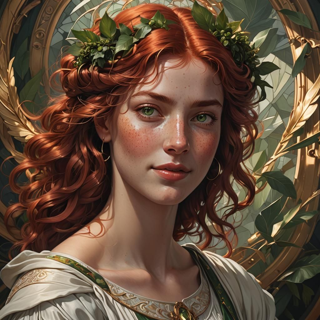 Angelic Woman Portrait in Baroque Style