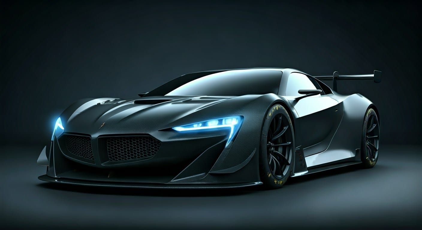 Futuristic Pontiac GTO Vision GT Race Car in Studio