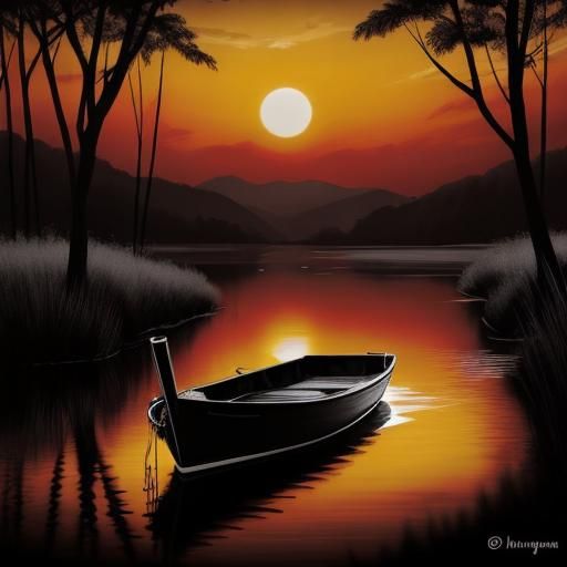 Simple Black and White Abstract