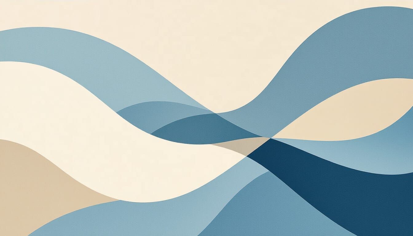 Minimalist Abstract Background in Soft Blue and Beige