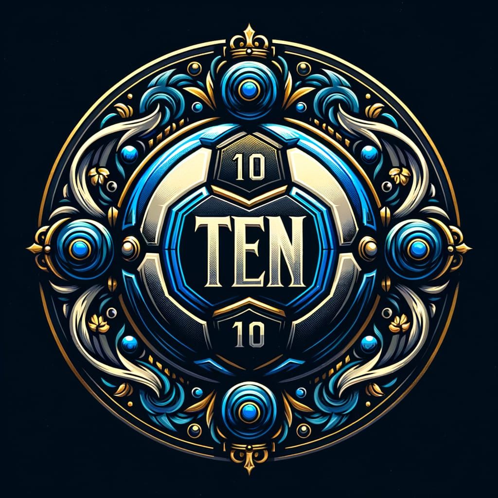 Royal Football Logo with TEN in Fantasy Concept Art