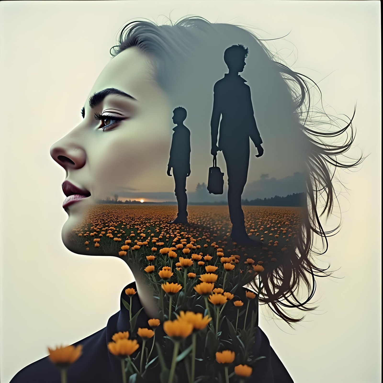 Winter Dreams of Spring: Double Exposure Art