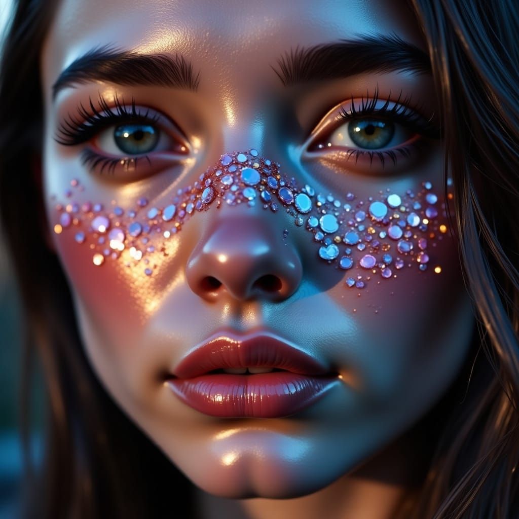 Diamond Face Forming in Kaleidoscopic Light