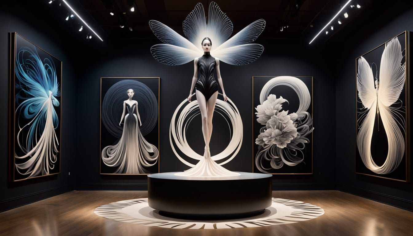 Calligraphic Art Inspired by Ruben Ireland and Alex Grey