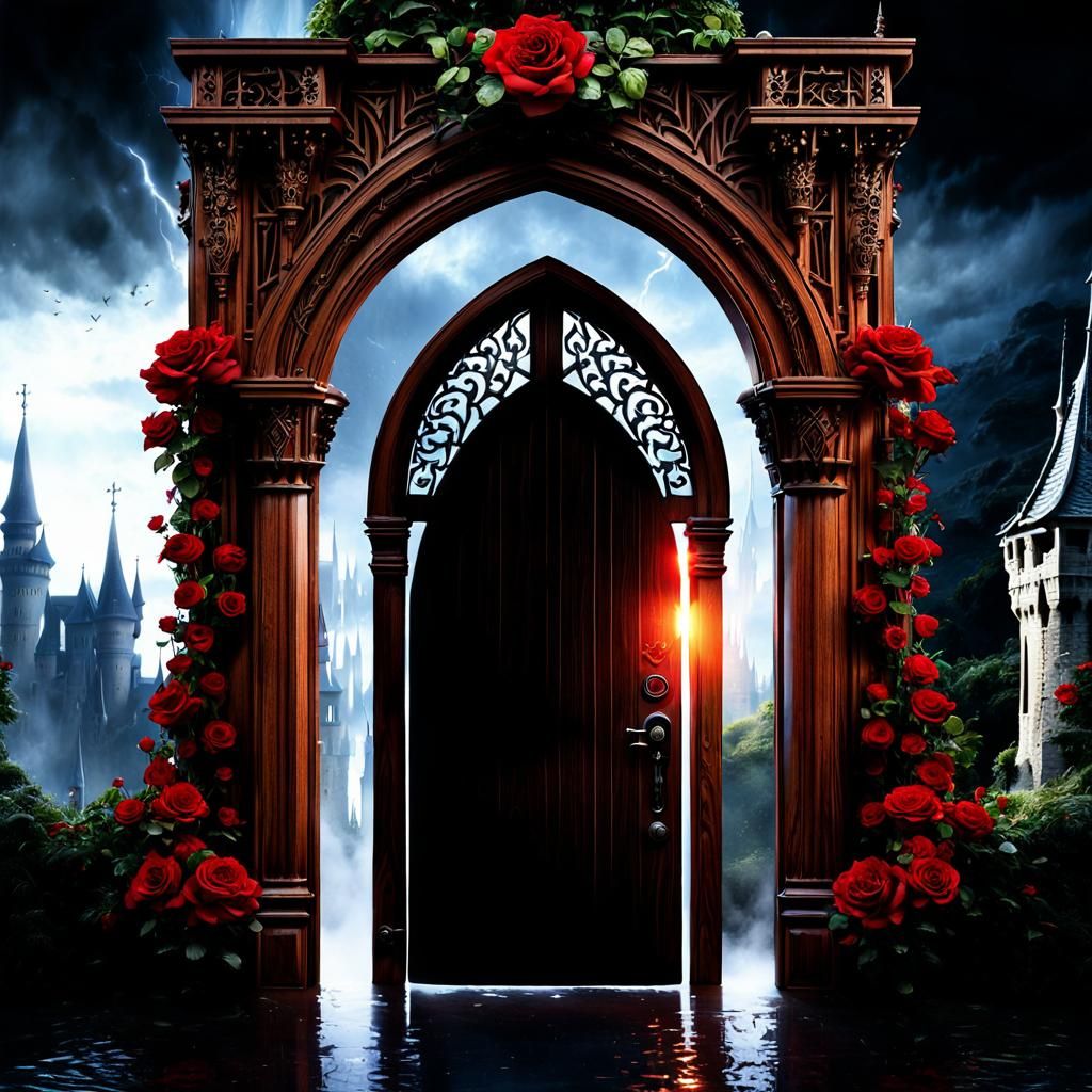 Magical Doorway to Gothic Castle Concept Art