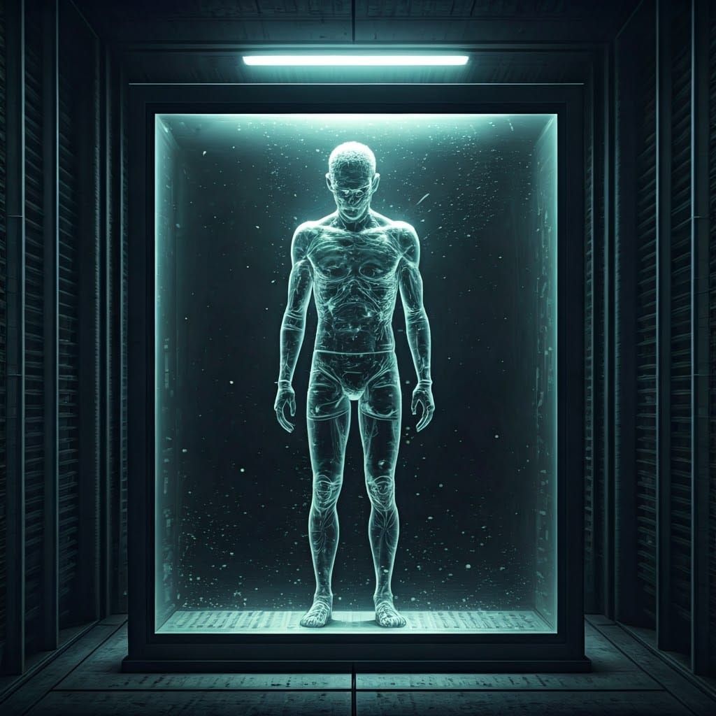 Glass Figure Trapped: Digital Matte Painting