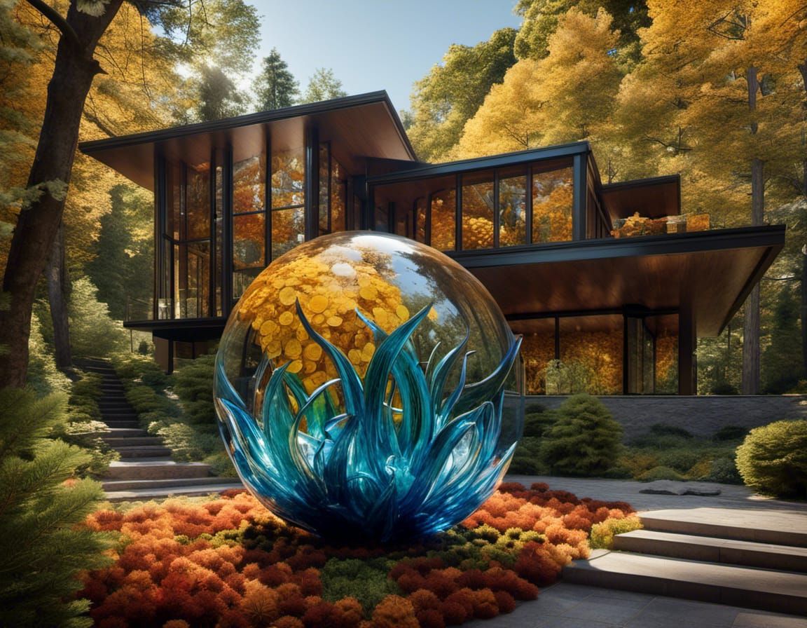Chihuly Glass House in Woodland Scenery