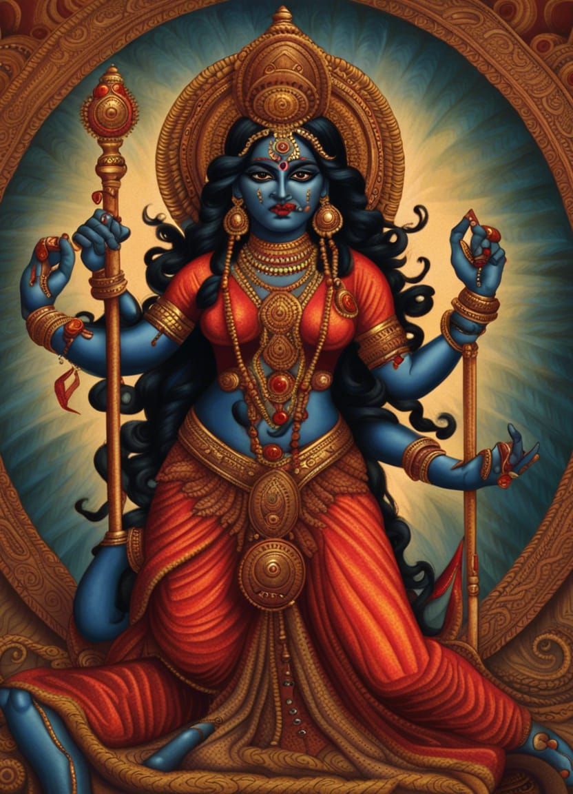 Iconic Image of Indian Goddess Kali Ma