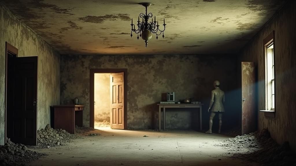 Haunted Penitentiary: Supernatural Vintage Photograph in Dar...