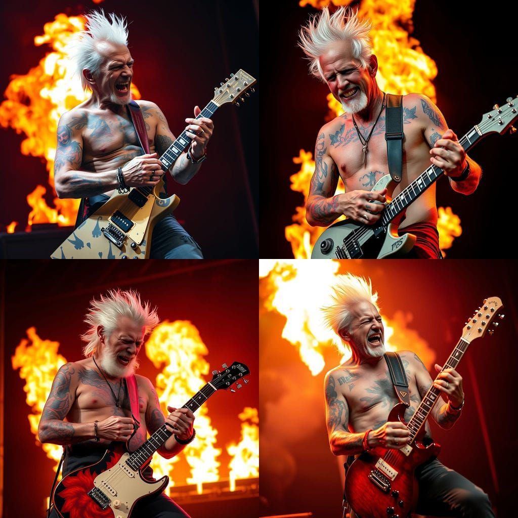 Fiery Guitarist Shreds on Stage