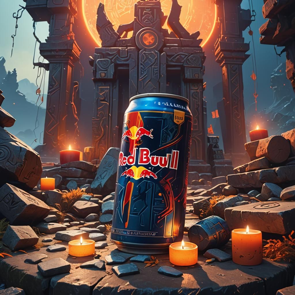 Mystical Altar: Red Bull Fantasy Concept Art