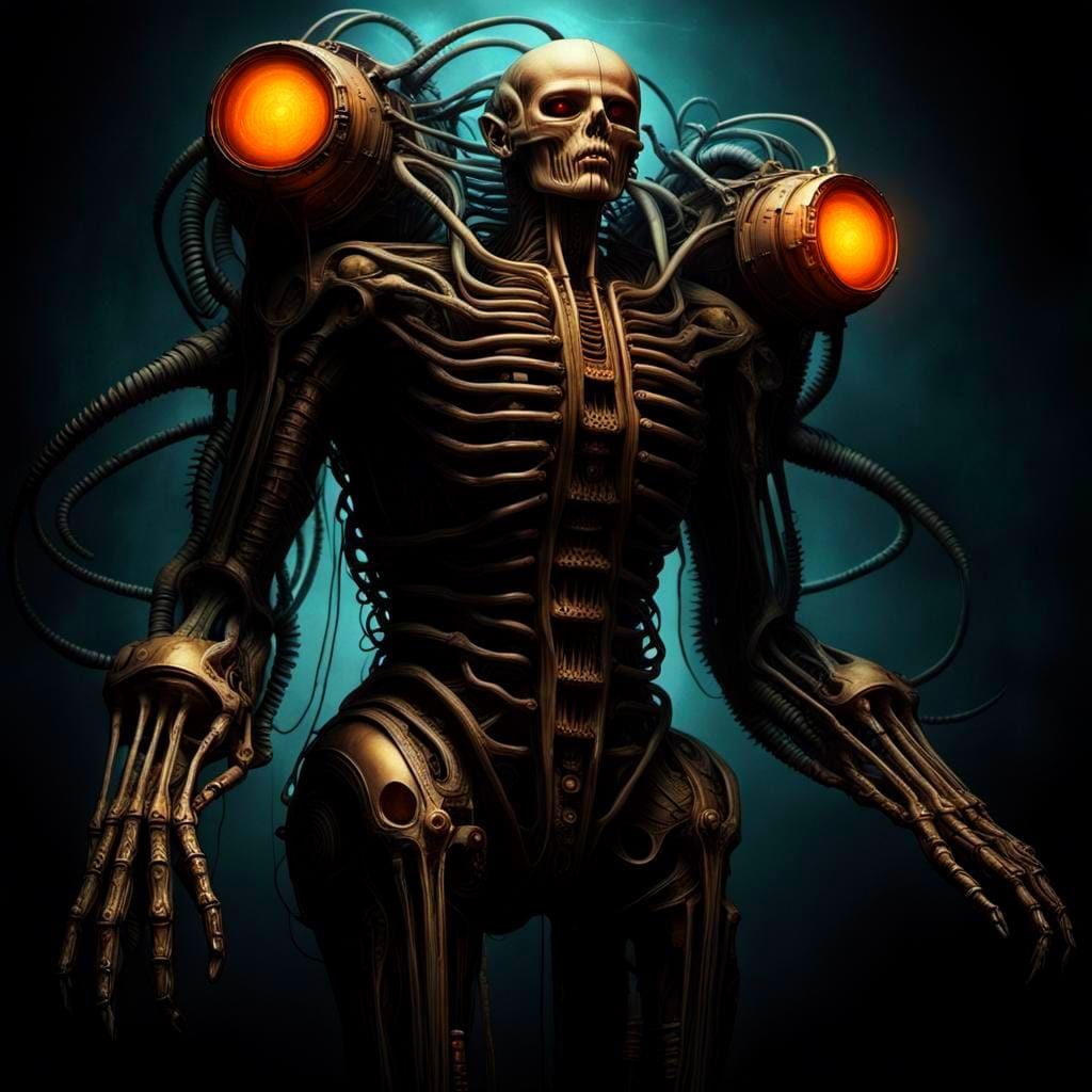 Biomechanical Cenobites in Giger Style
