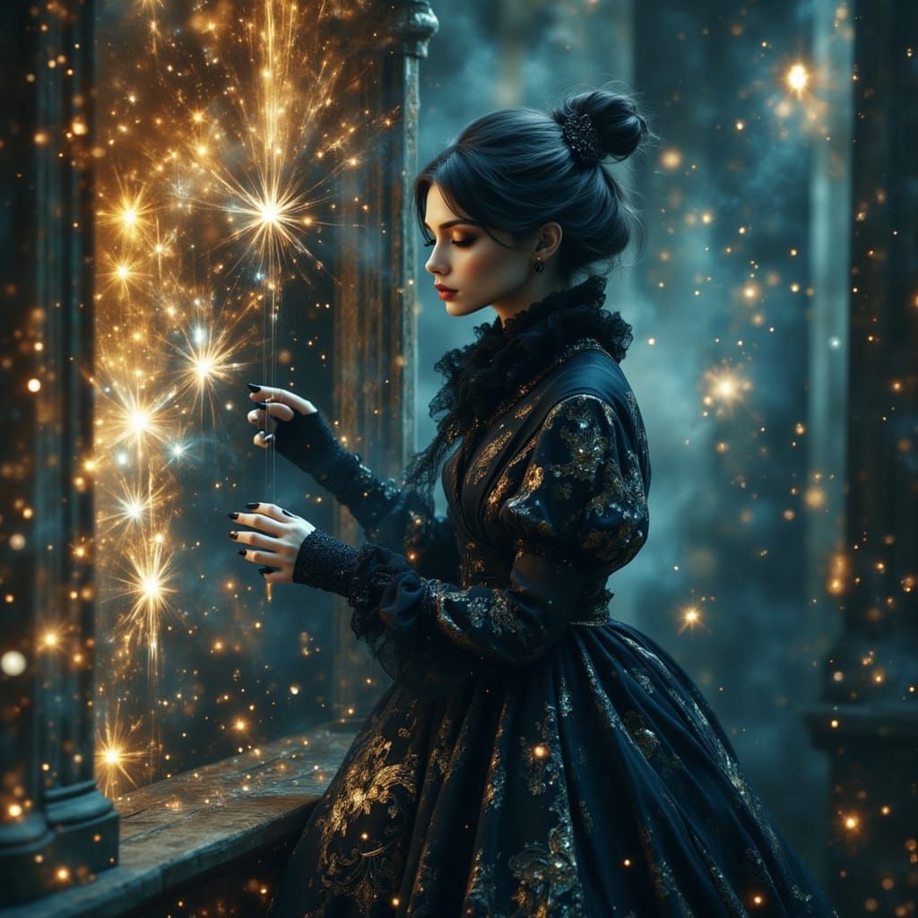 Ethereal Gothic Portrait of a Dark Spirited Beauty