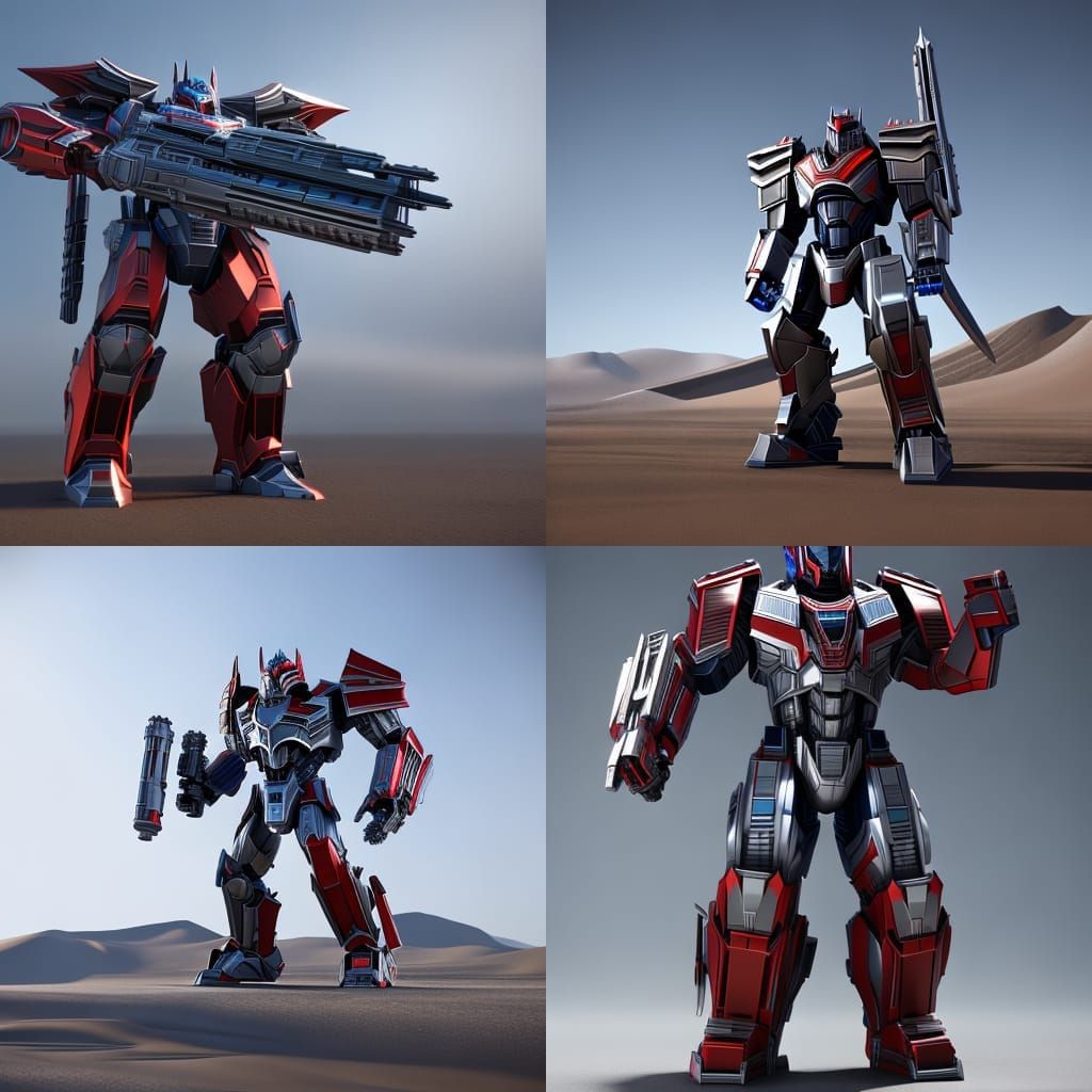 Optimus Prime and Megatron Mech Fusion in 8K