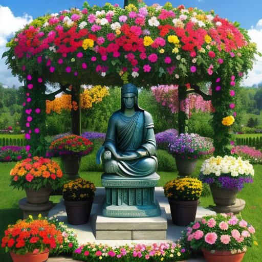 God Behind Every Flower: A Symbolic Image