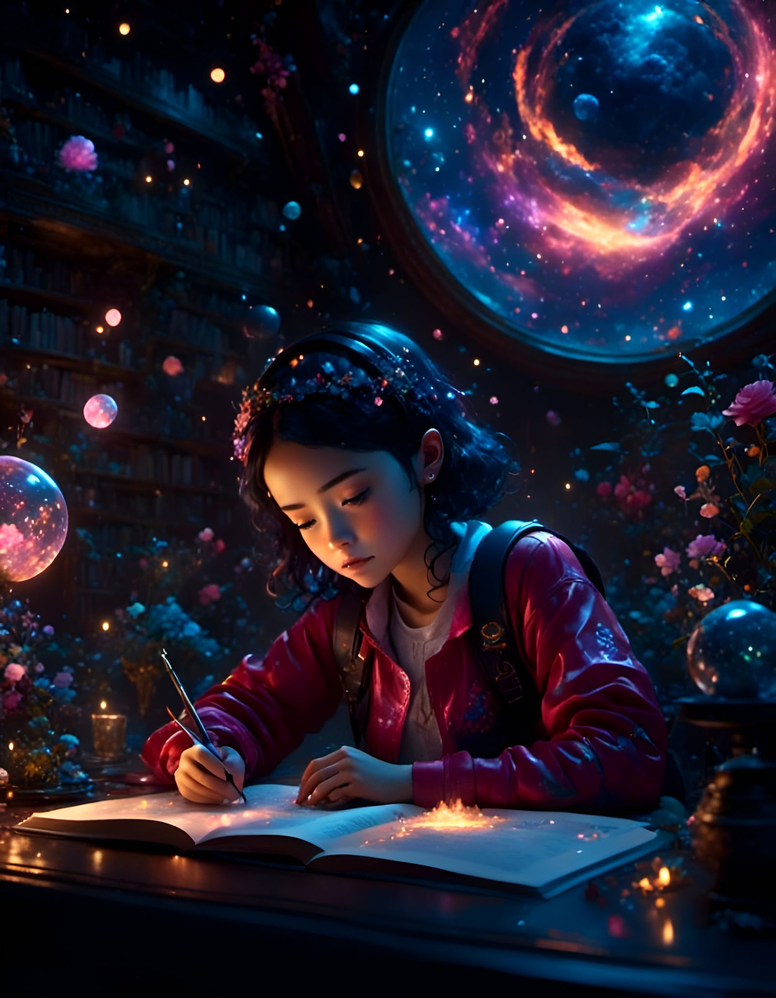 Magical Forest Girl Reads Physics: Pixar Concept Art