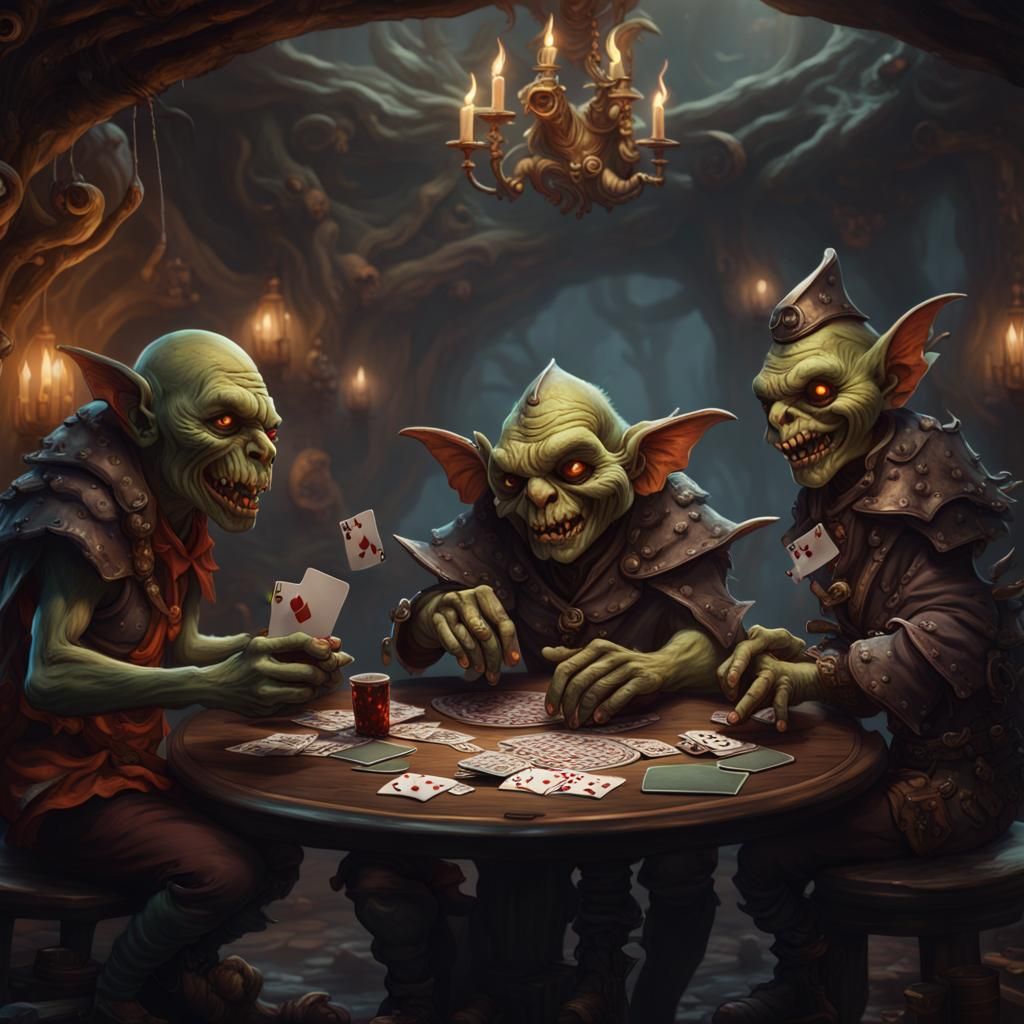 goblins playing poker
