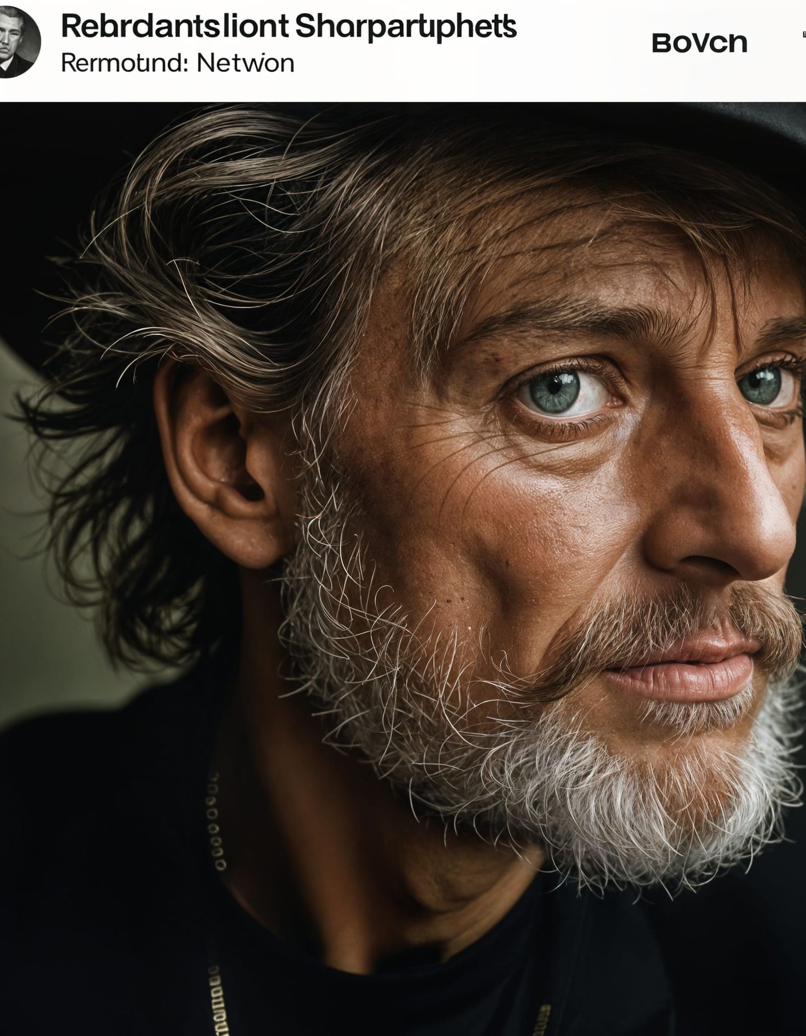 Photorealistic Portrait in Rembrandt Lighting