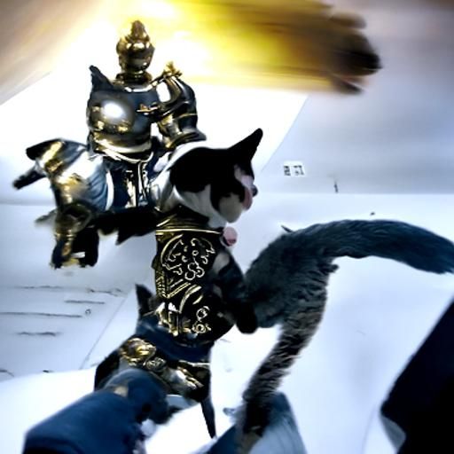 Cat Battles Gods in Zodiac Knight Armor