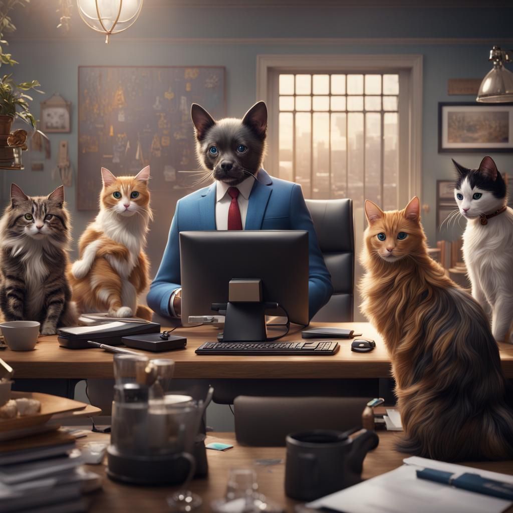 Cats and Dogs Celebrate the Weekend