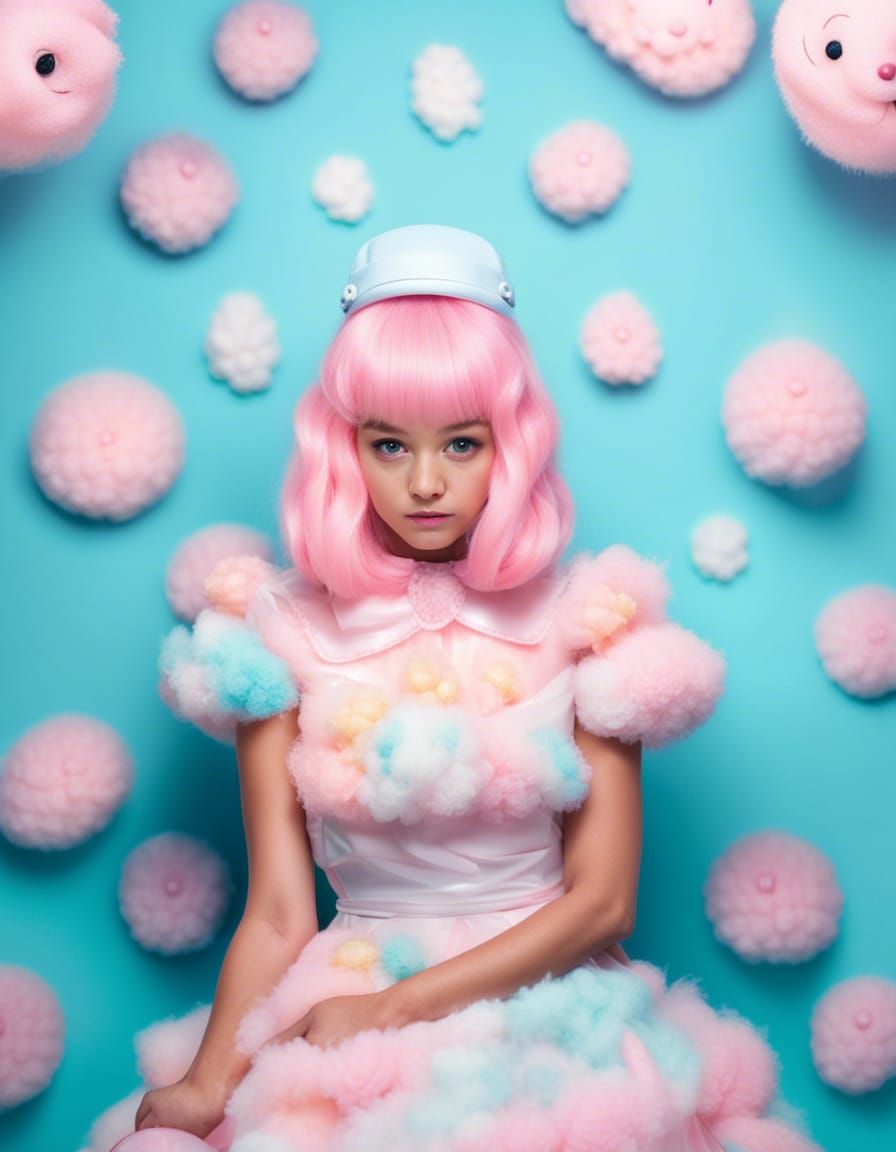 Kawaii Friends in Cotton Candy Dresses