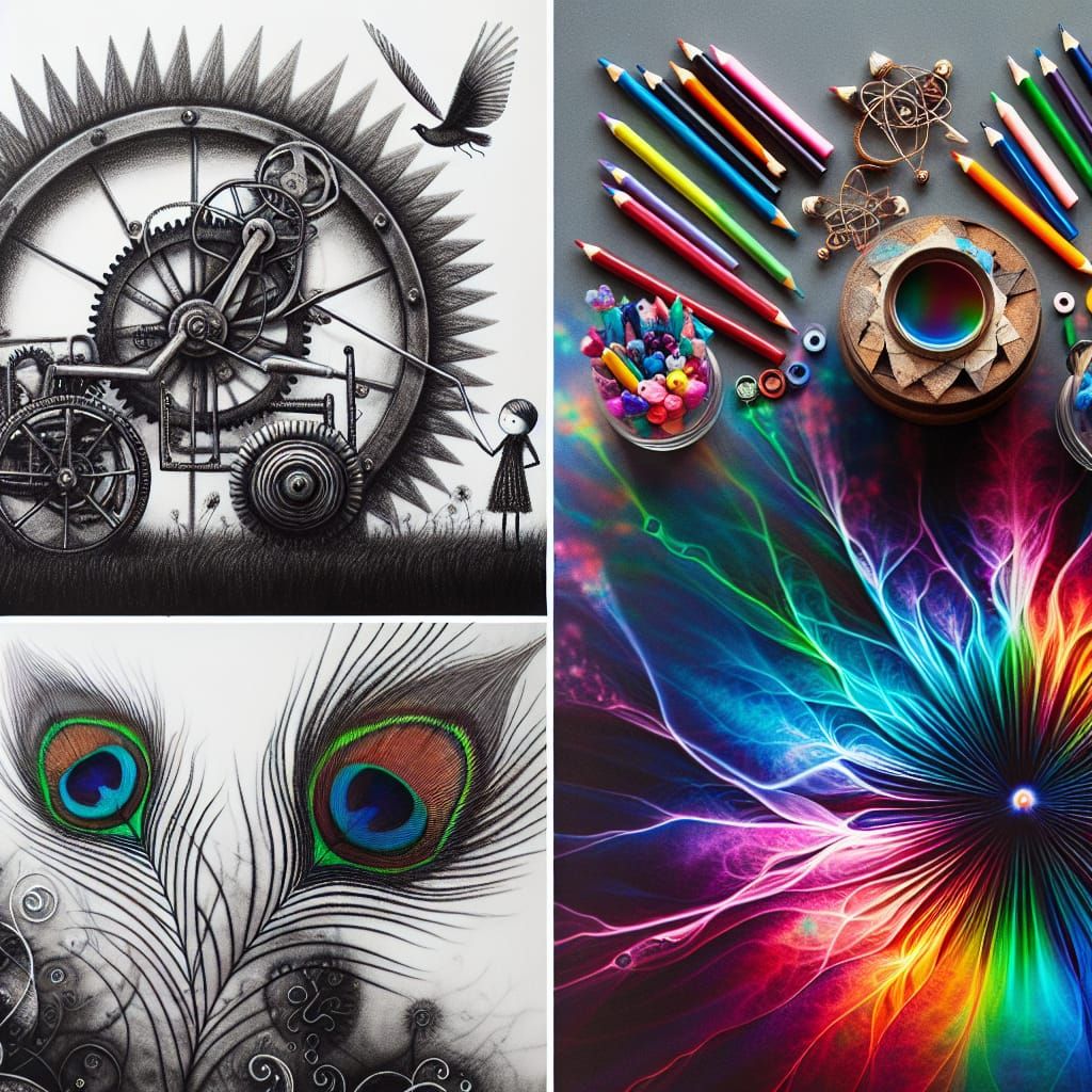 Surreal Steampunk Child's Artwork