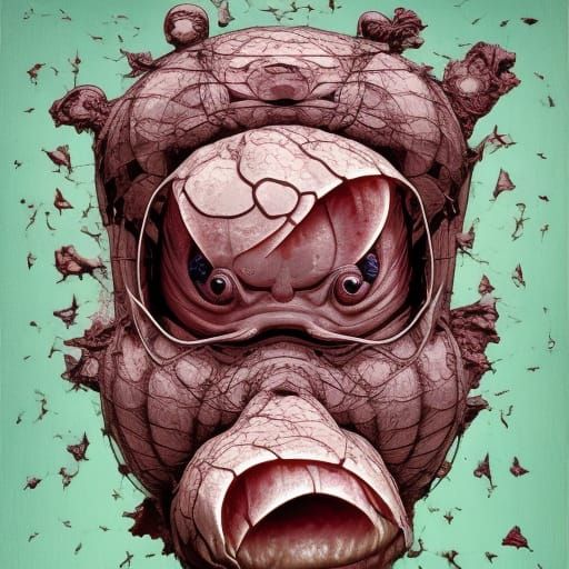 Blobfish Sudoku Bear Grills in Pop Art Style