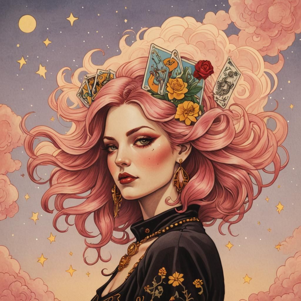 Lady Luck Tattoo Tarot Card Design