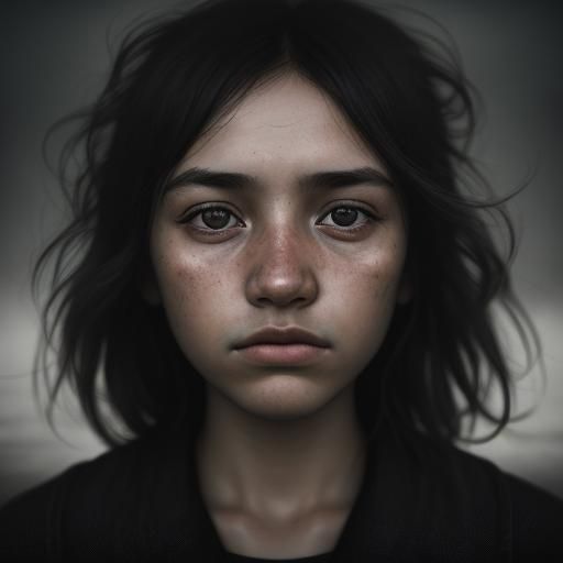 Emotional Close-Up Portrait with Ambient Light