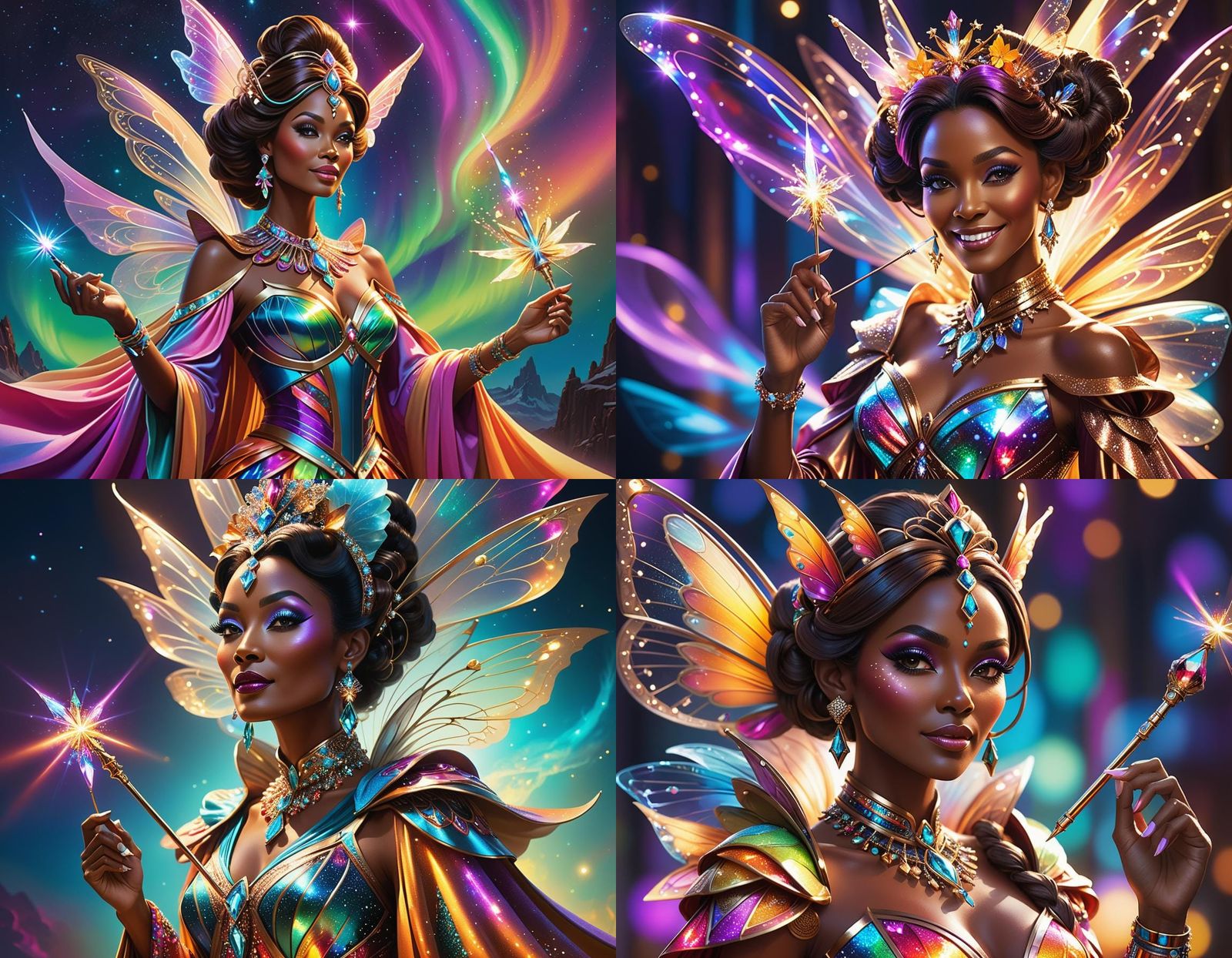 Modern Fairy Godmother Grants Wishes in Hyperrealism