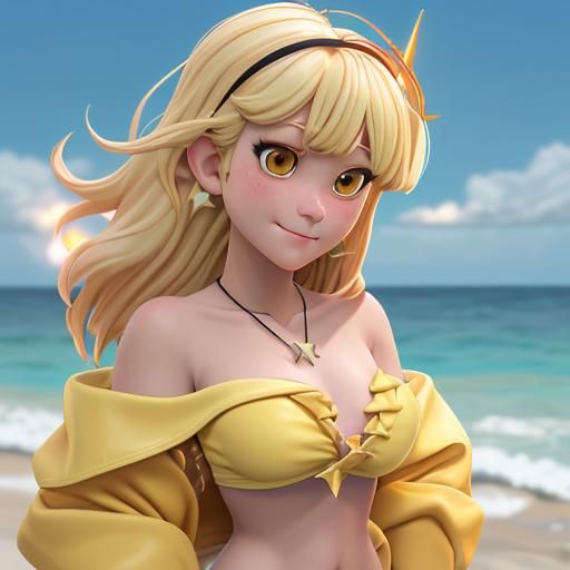 Tohru Dragon Maid in Bikini on the Beach