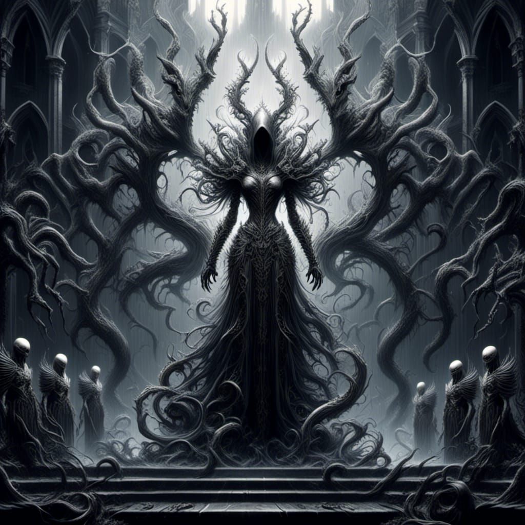 Monochrome Shadow Realm Ruler and Court