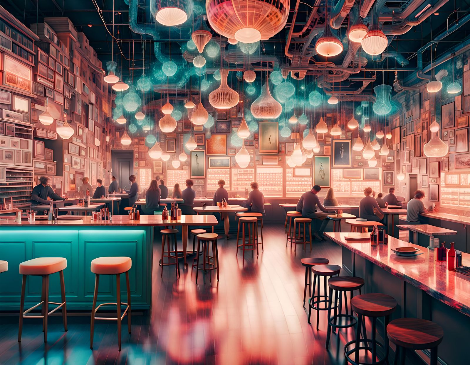 Maximalist Double Exposure Photo with Metadata