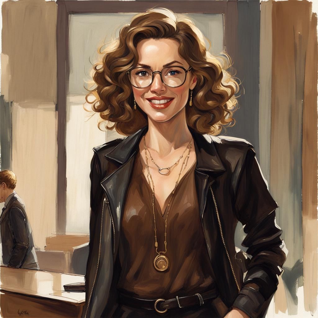 Elegant Woman in Modern Interior, Coby Whitmore Style