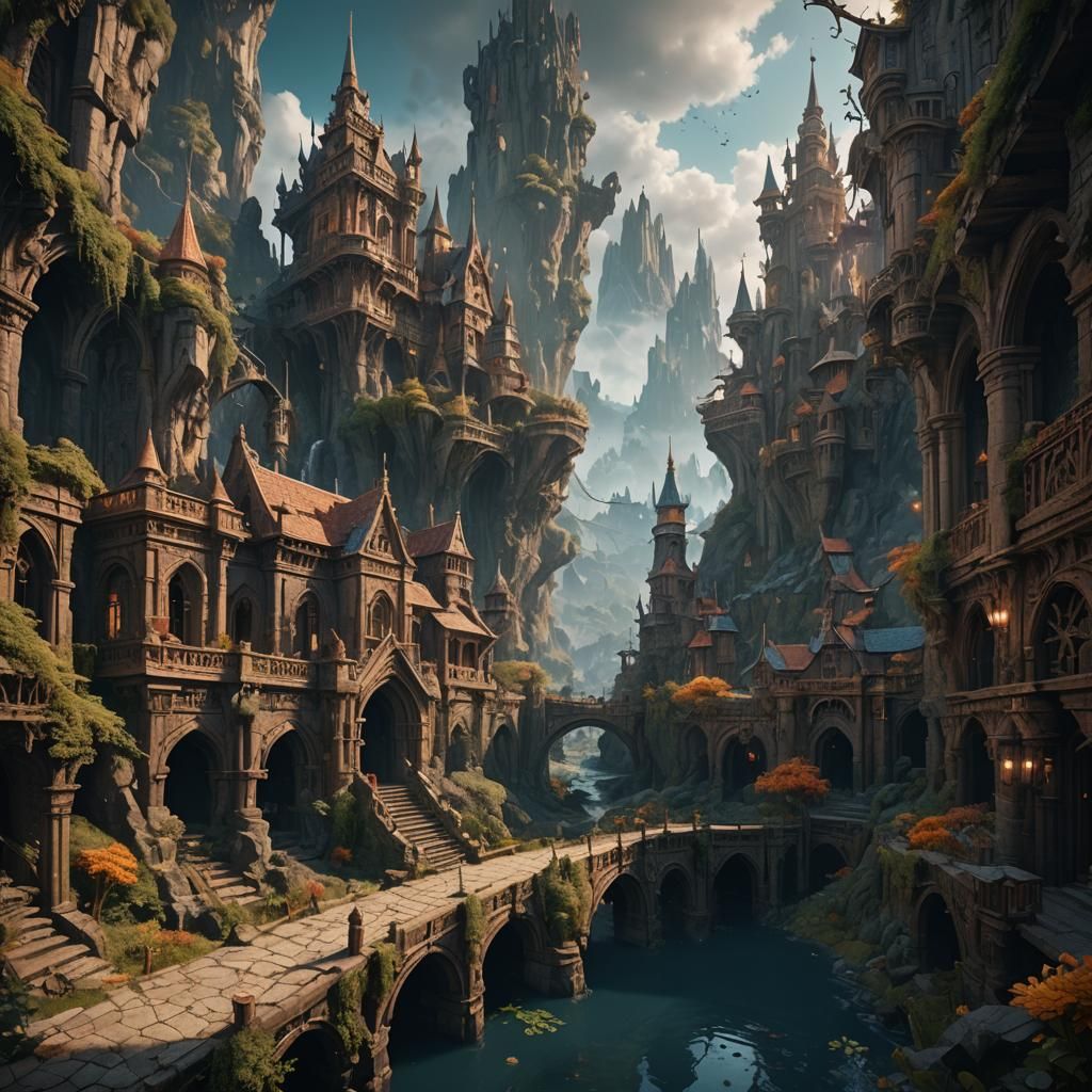 Fantastical Matte Painting with Deep Color