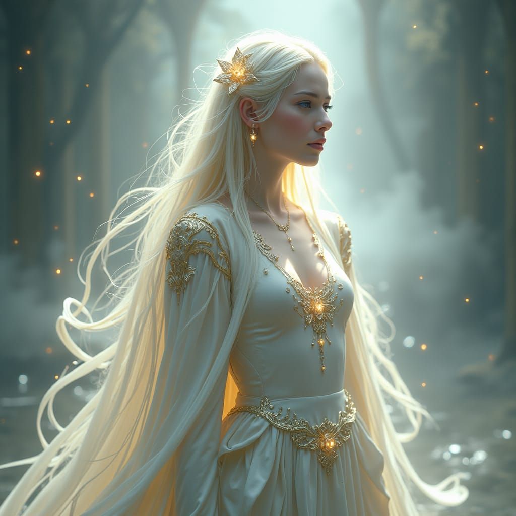 Ethereal Being in Mystical Realm: Fantasy Art