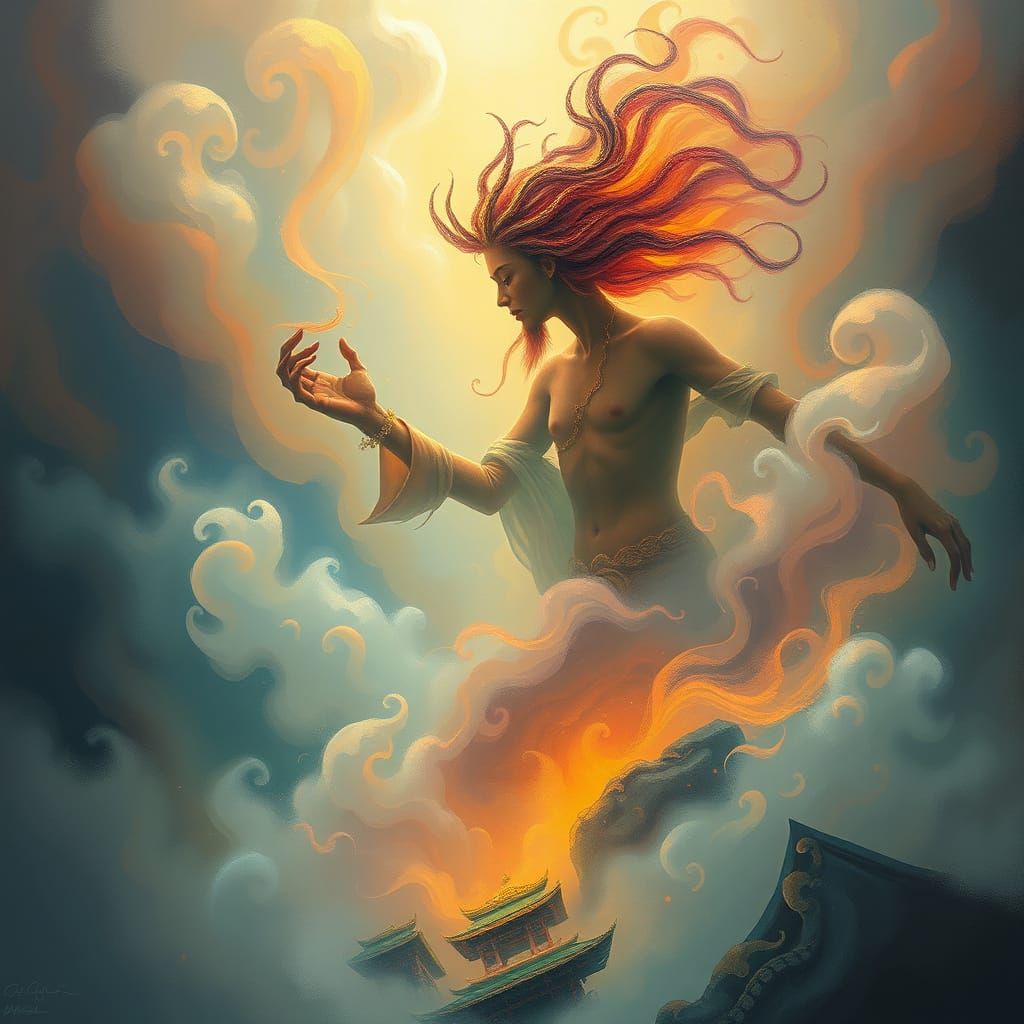 Reincarnating Soul in Ethereal Dreamscape