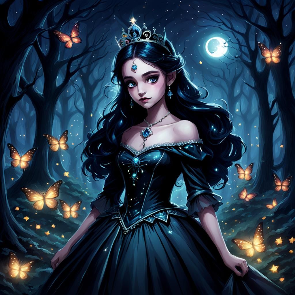 Ethereal Dark Fairy Princess of the Night