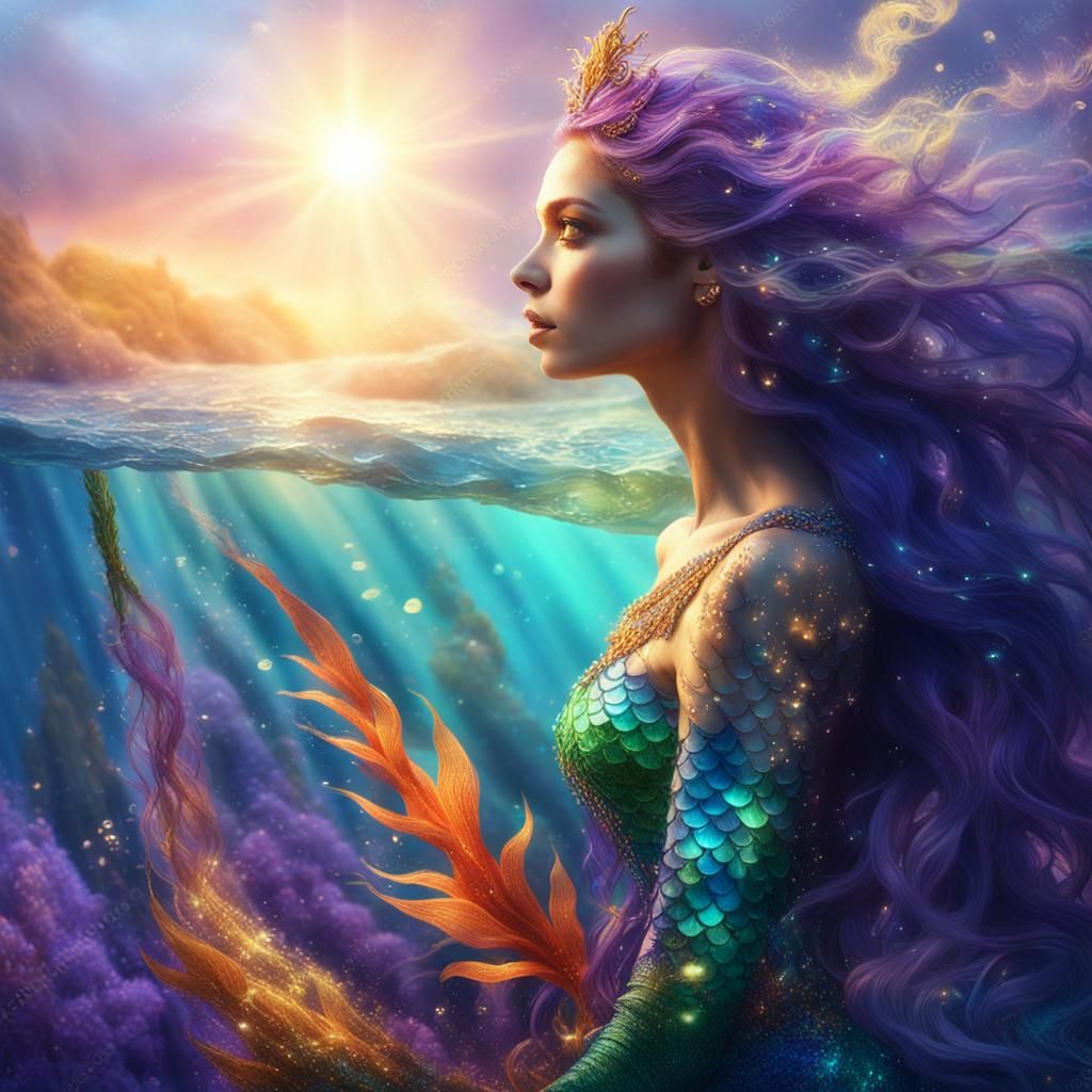 Mermaid Princess of the Diamond-Blue Sea