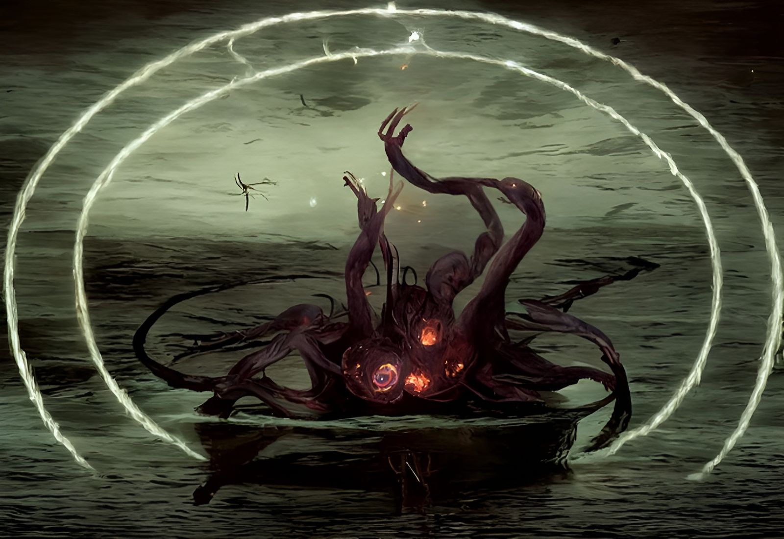 Eldritch Creature Emerges from Summoning Circle