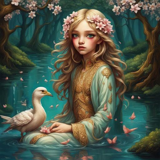 Enchanting Fairytale Village at Twilight in Magic Realism