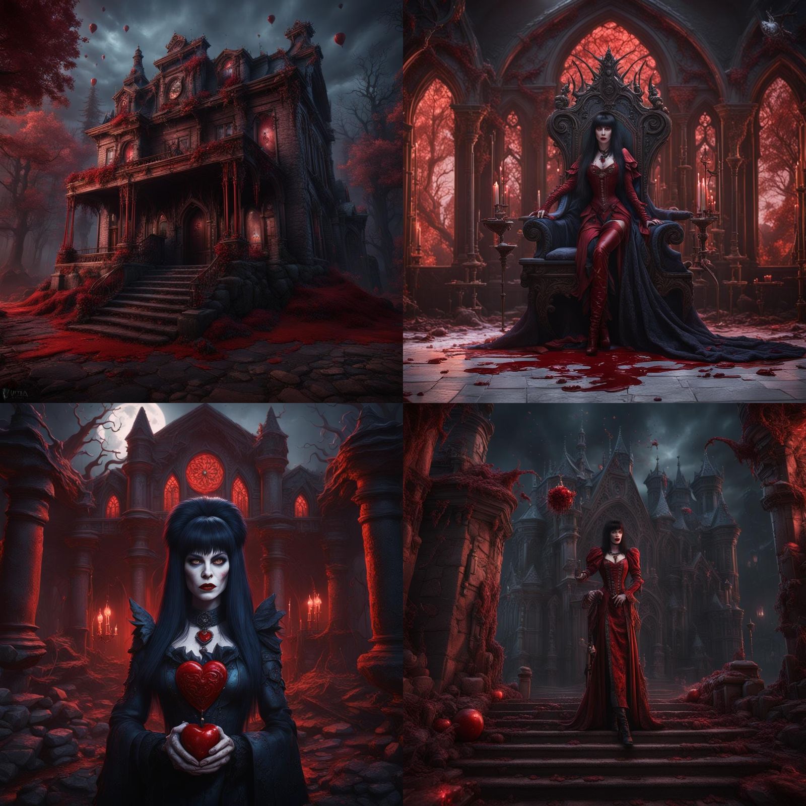 Elvira Valentine in Detailed Matte Painting