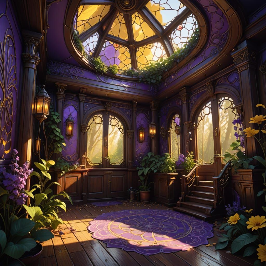 Magical June Morning: Forest House by River